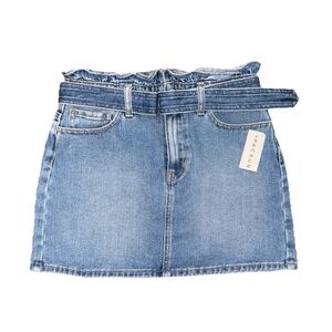 Pacsun Denim Paperbag Waist Belted Mini Skirt Size 26 (0-2) NWT